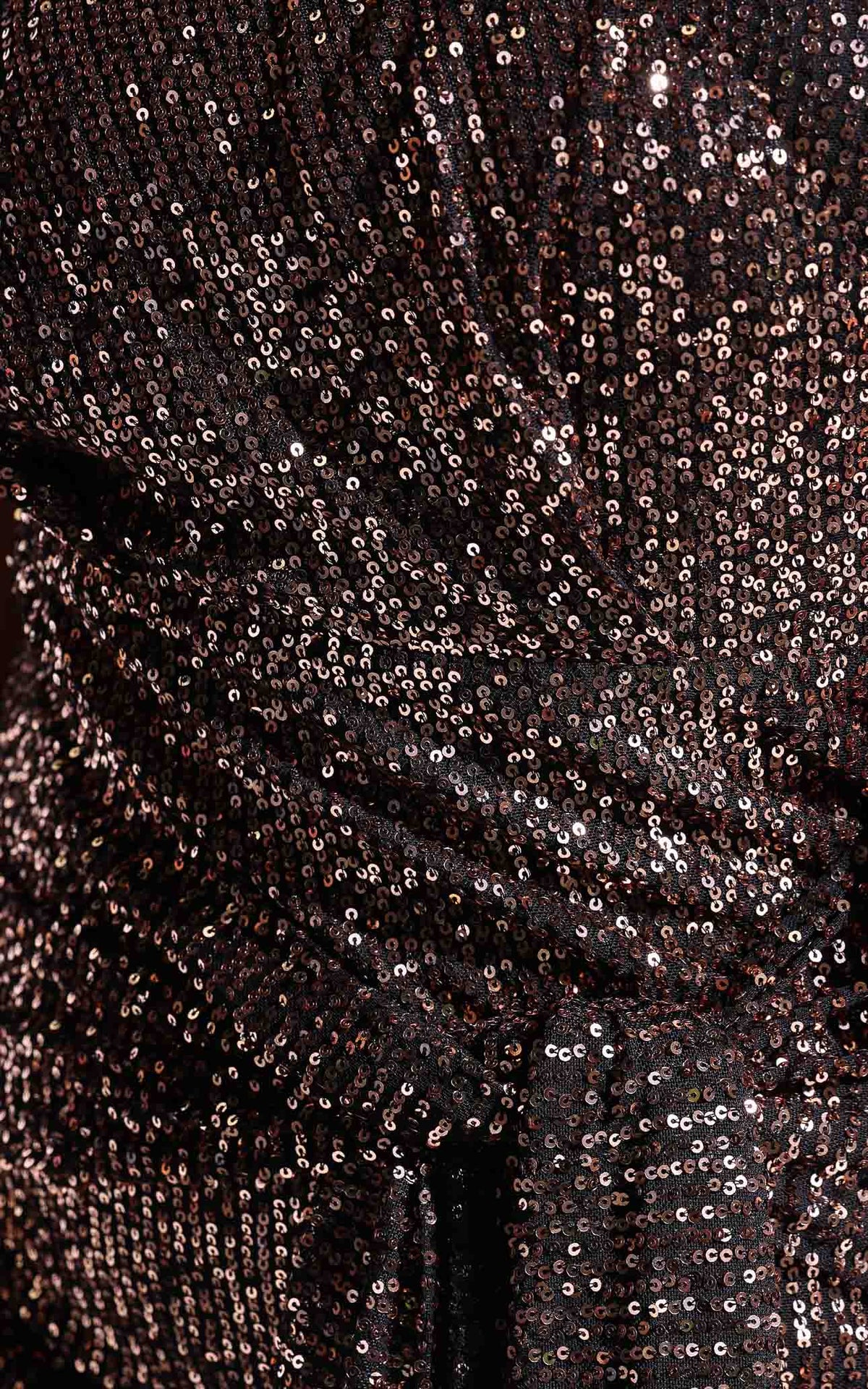 Alejandro Sequin Midi Dress - Bronze Black