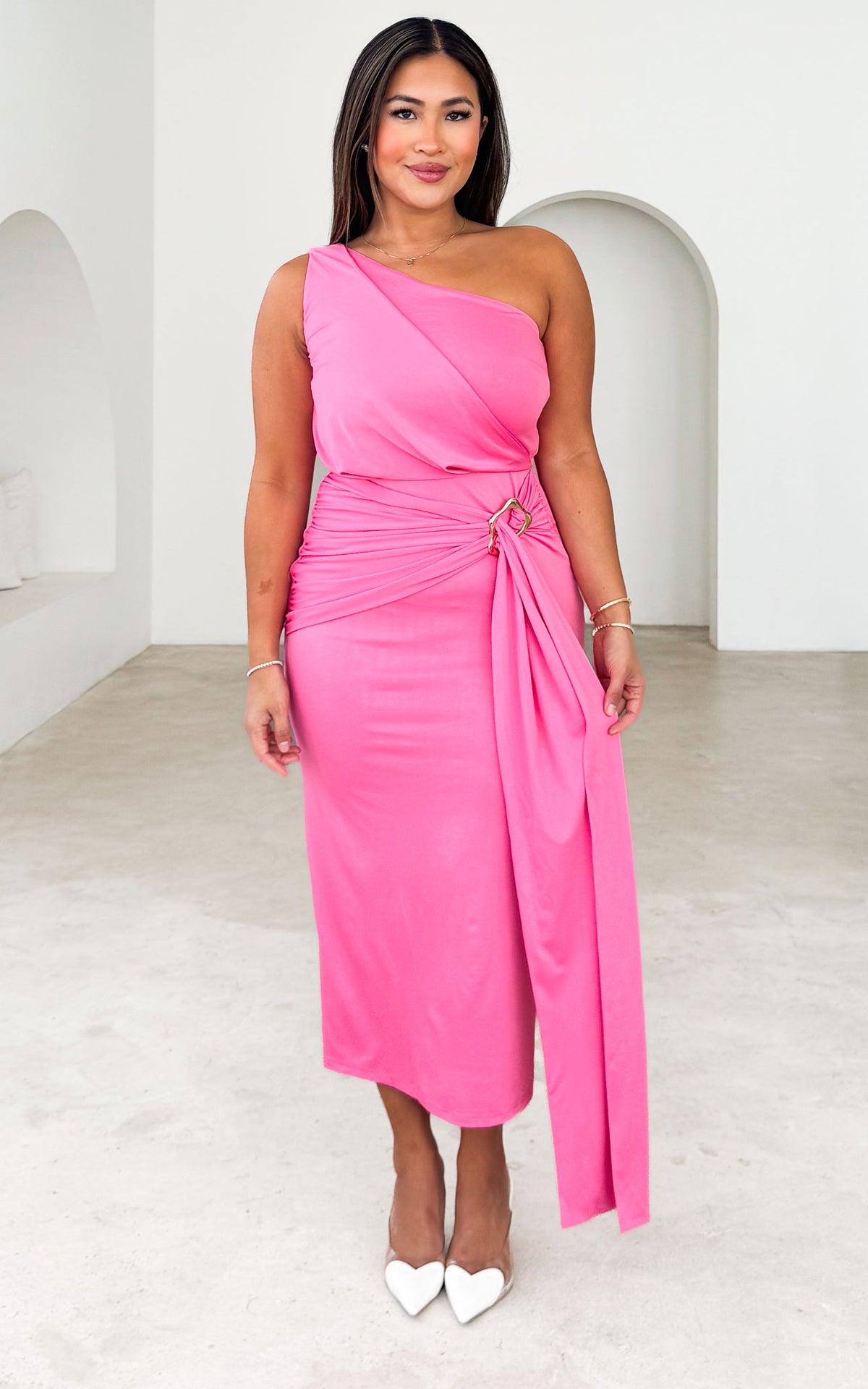 Alexa Midi Dress - Pink