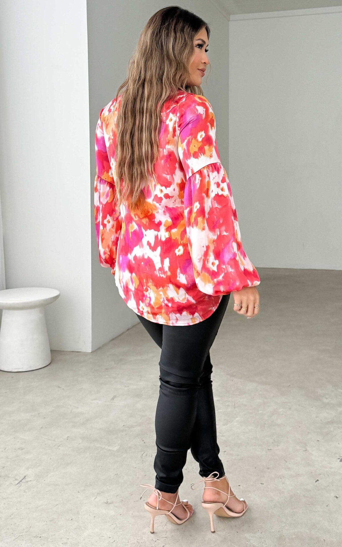 Amalla Shirt Blouse - Pink Print