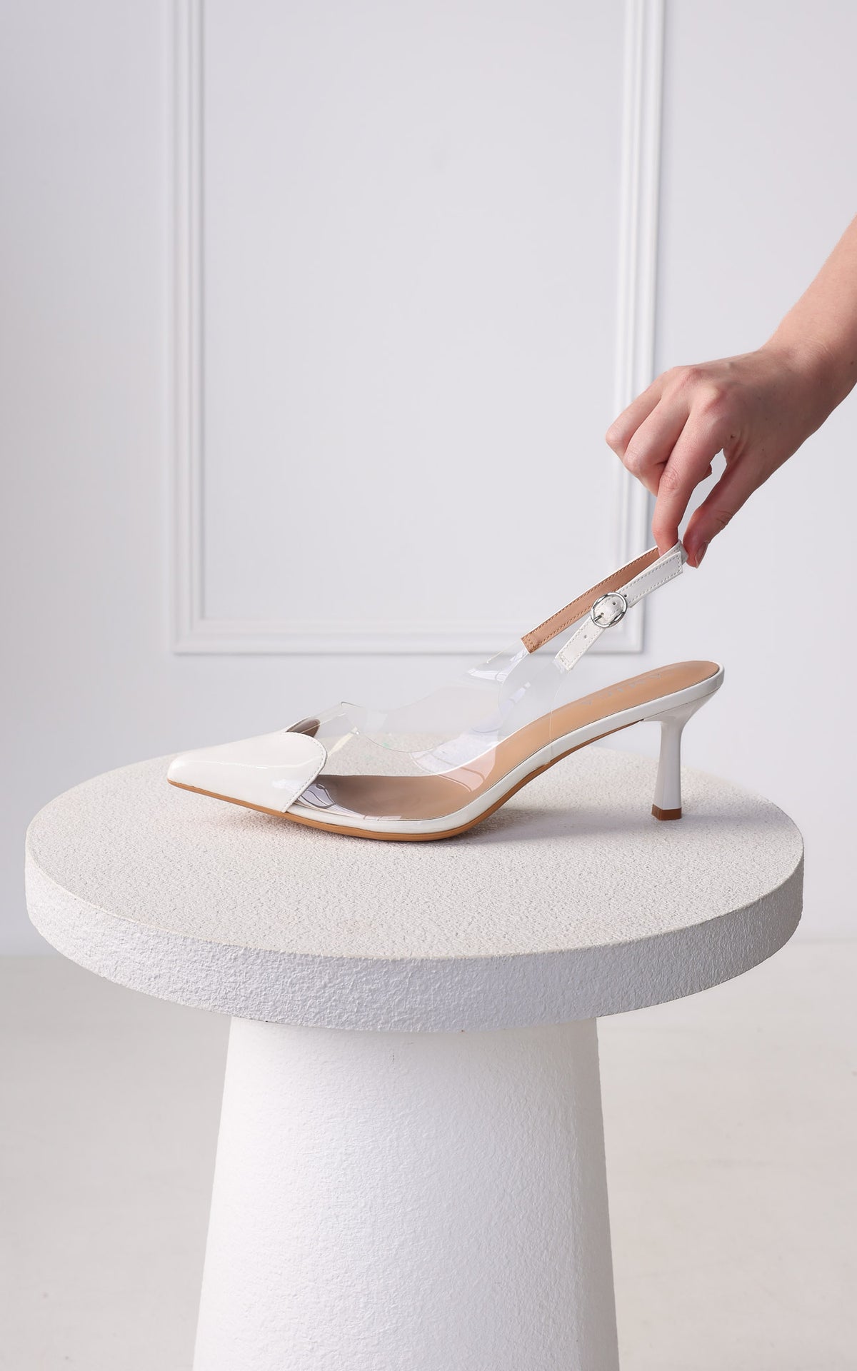 Angelmay Slingback Heels - White