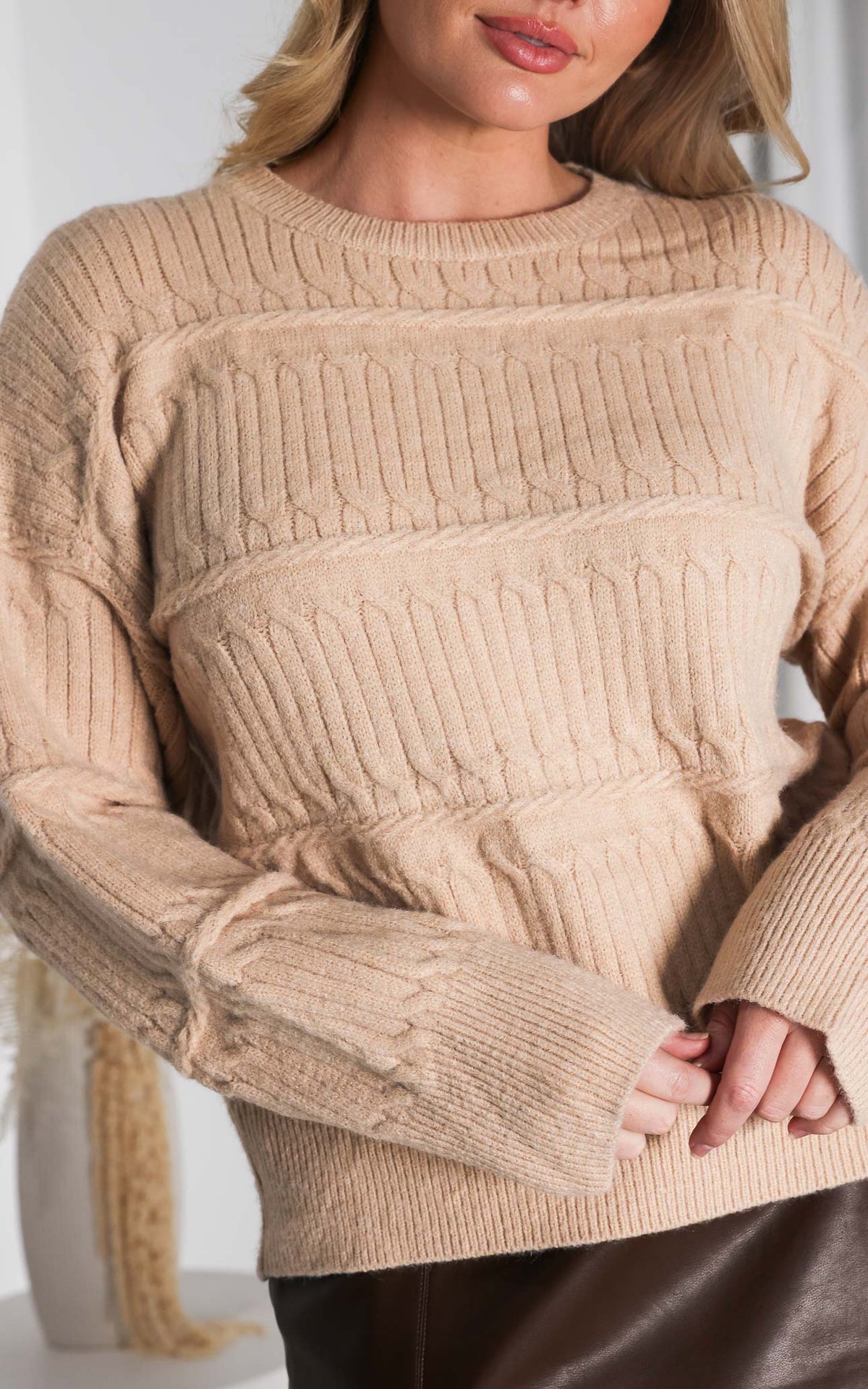 Ashmore Knit Jumper - Latte