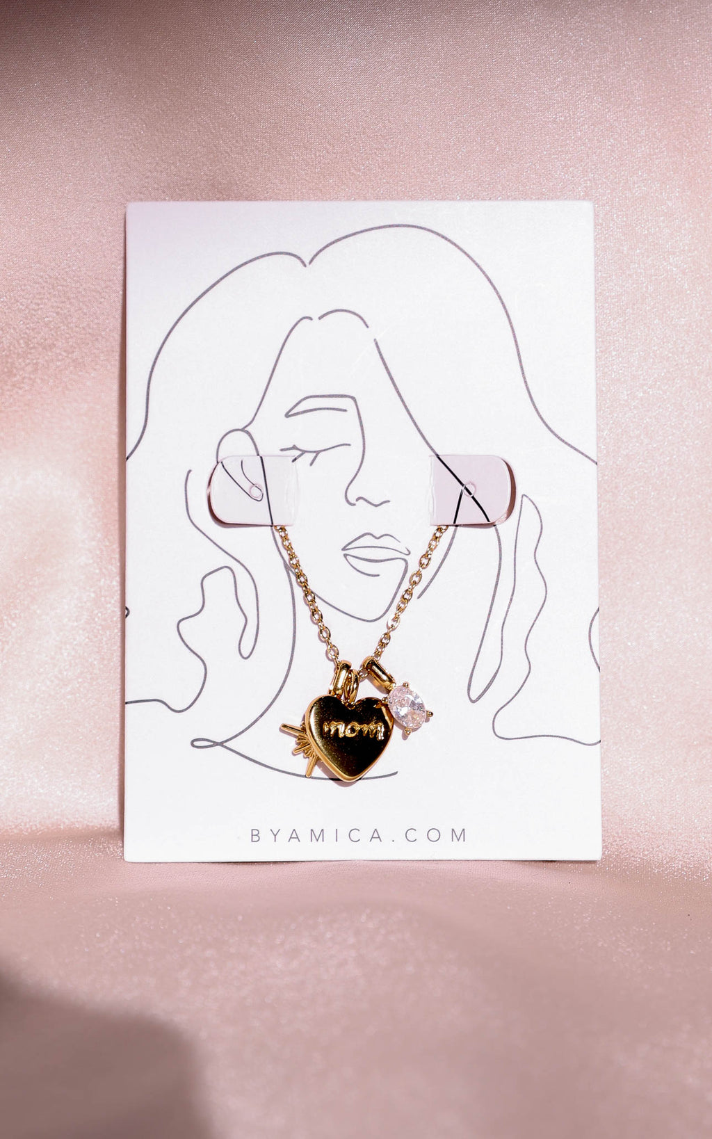 Amette Necklace - Gold Mom Multi Charm