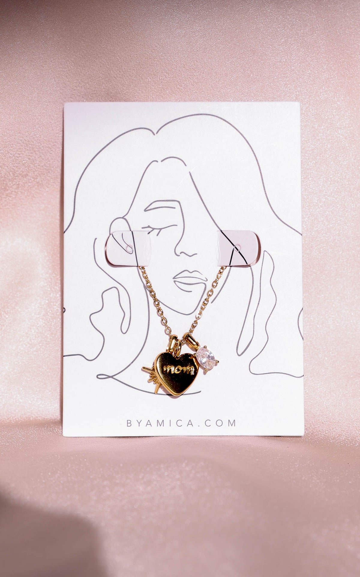 Amette Necklace - Gold Mom Multi Charm