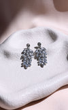 Bijoux Drop Stud Earrings - Silver Clear Chandelier
