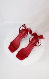 Boey Heels - Cherry Red Bow