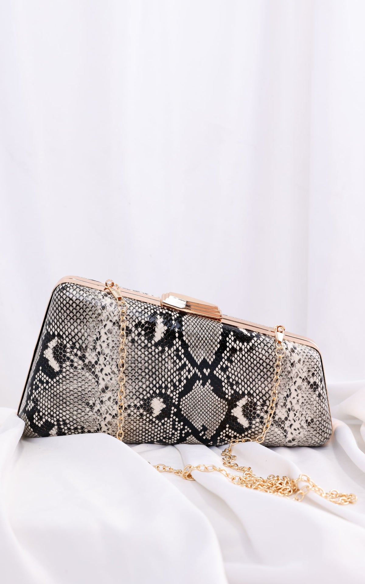 Braxton Clutch Bag - Snake Print