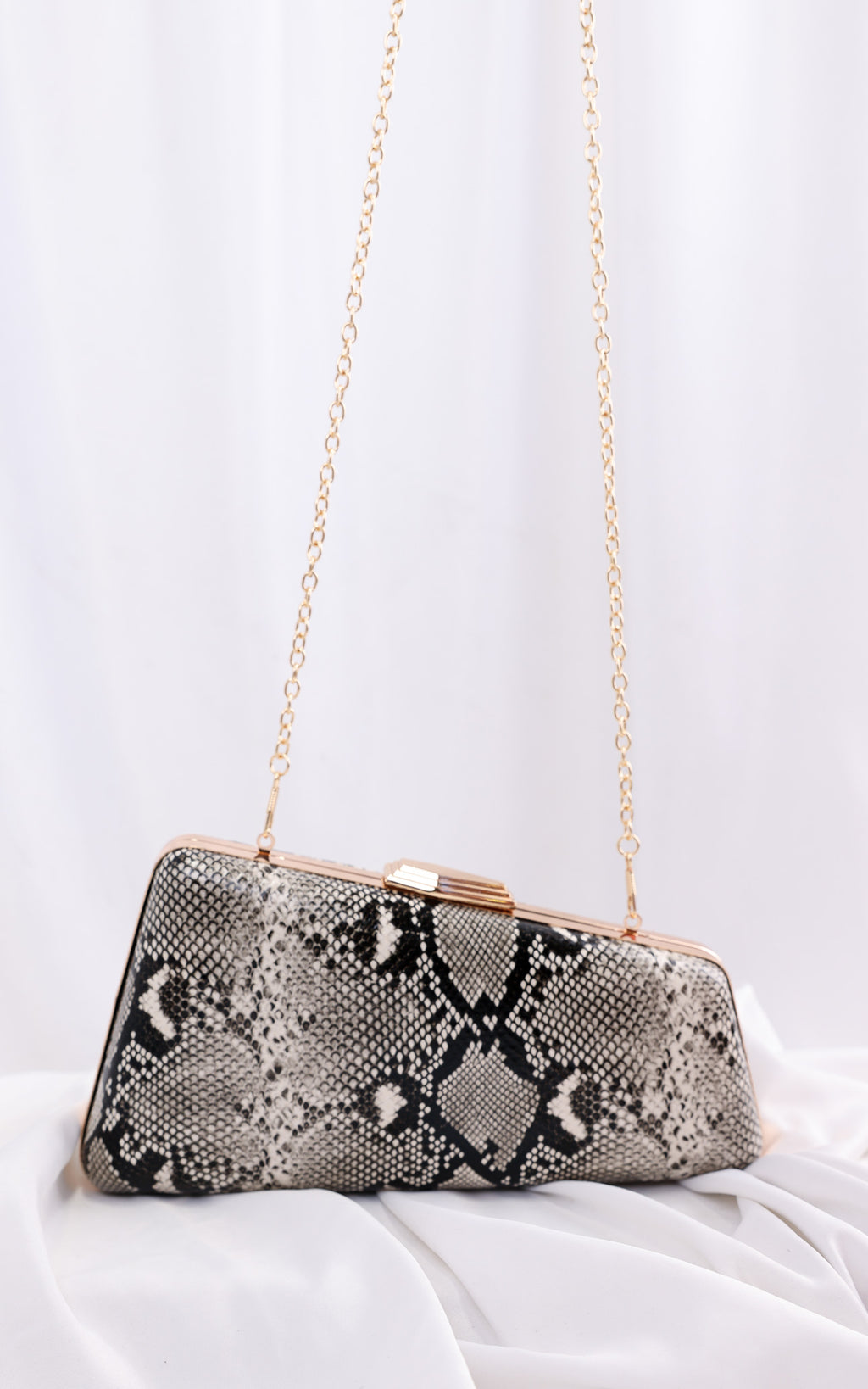 Braxton Clutch Bag - Snake Print