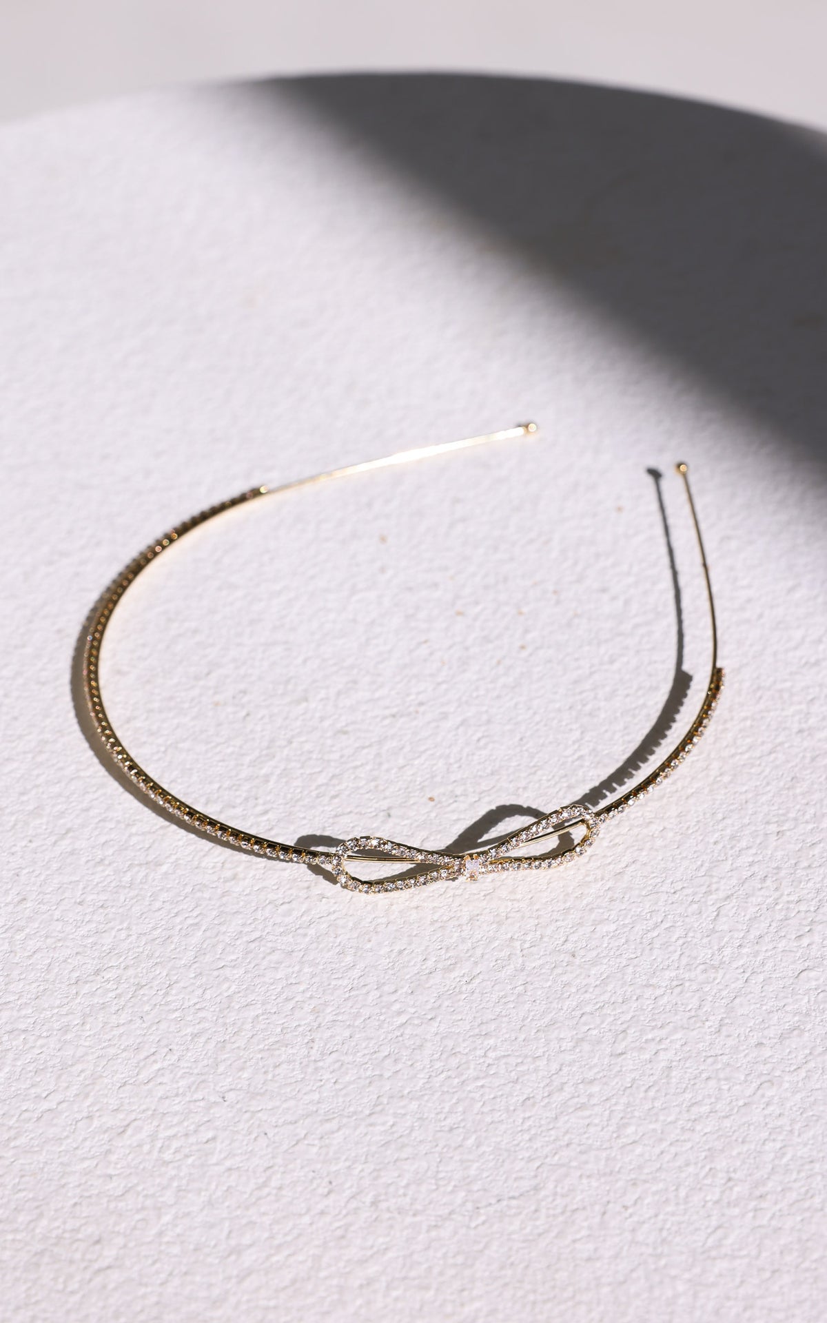 Bopeep Headband - Gold Bow Diamante