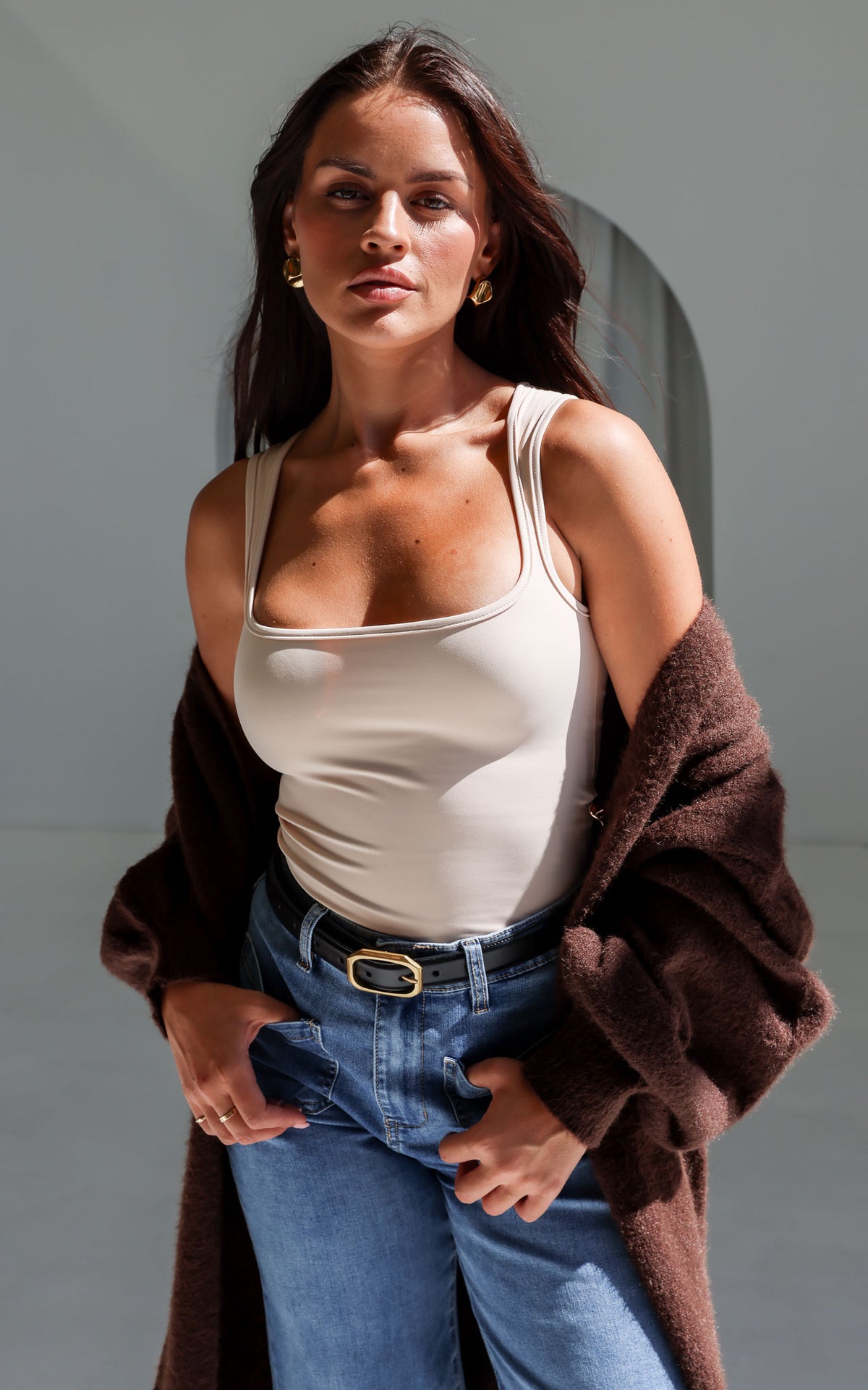 Cadence Knit Cardigan - Chocolate Brown