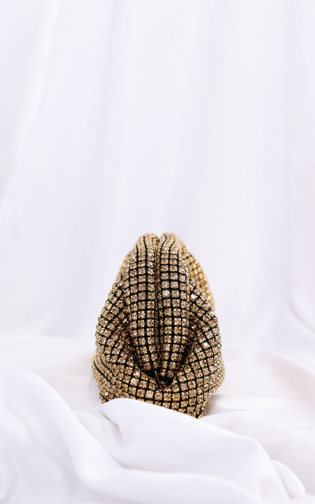 Cassian Crystal Rhinestone Clutch Bag - Gold