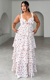 Cherika Maxi Dress - White Floral