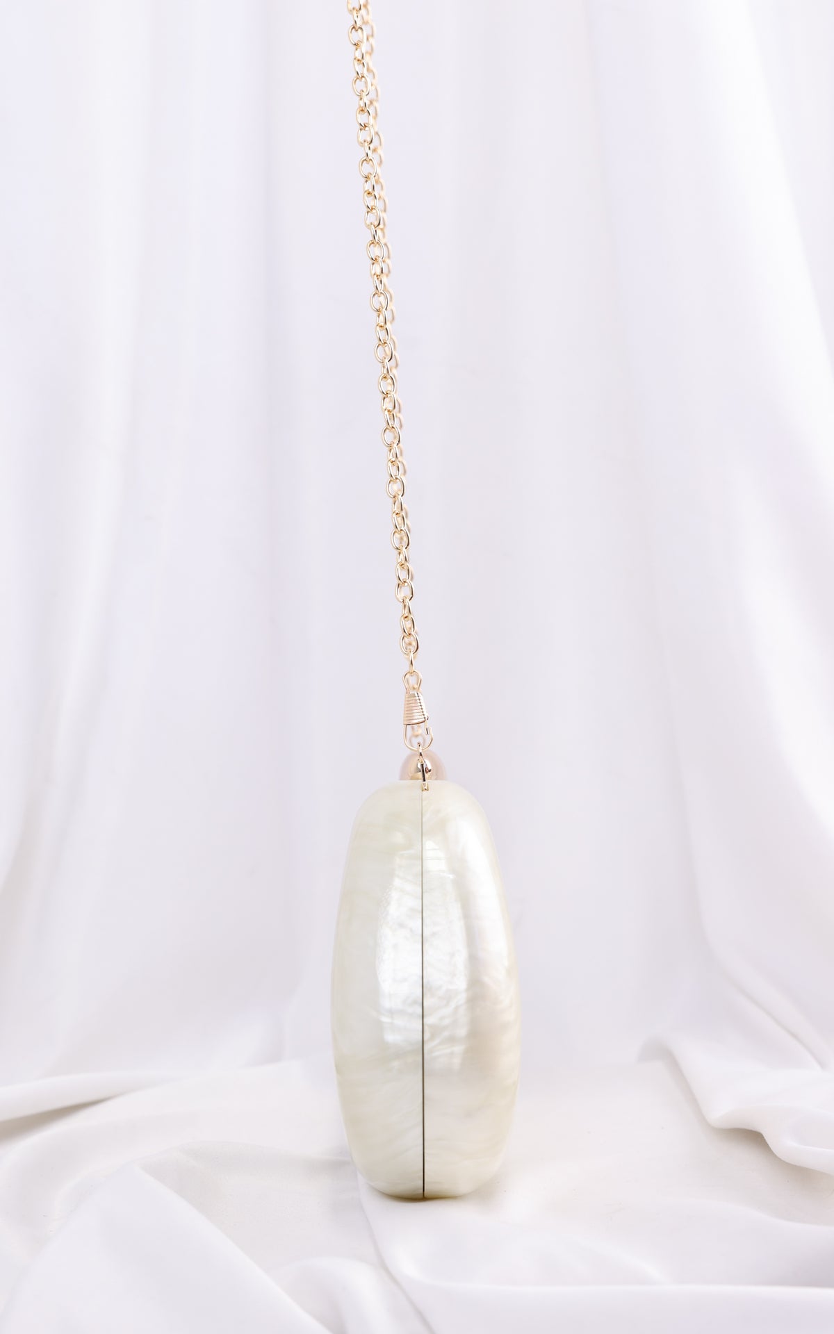 Clio Clutch Bag - Cream Pearl