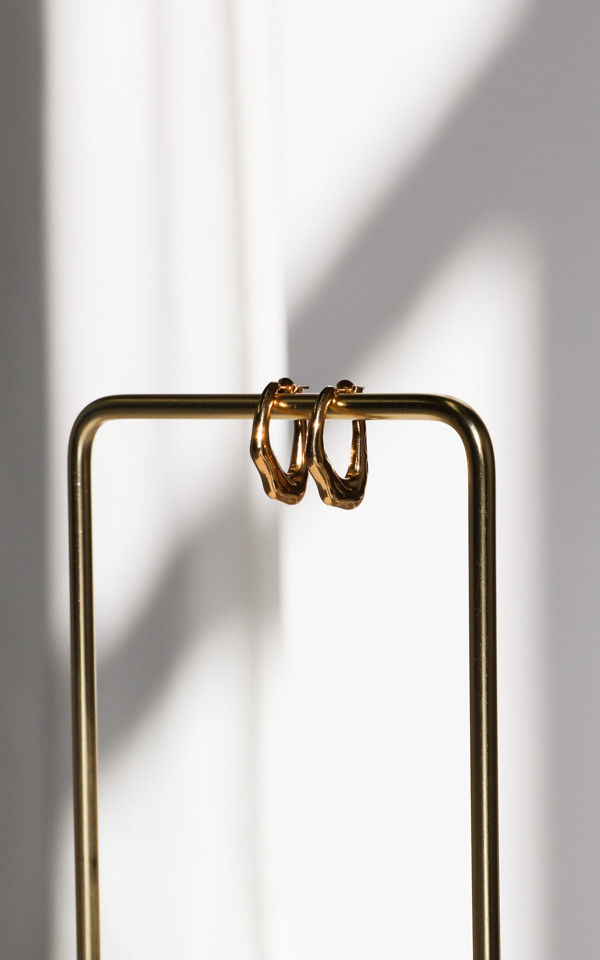 Codi Hoop Earrings - Gold Irregular Abstract