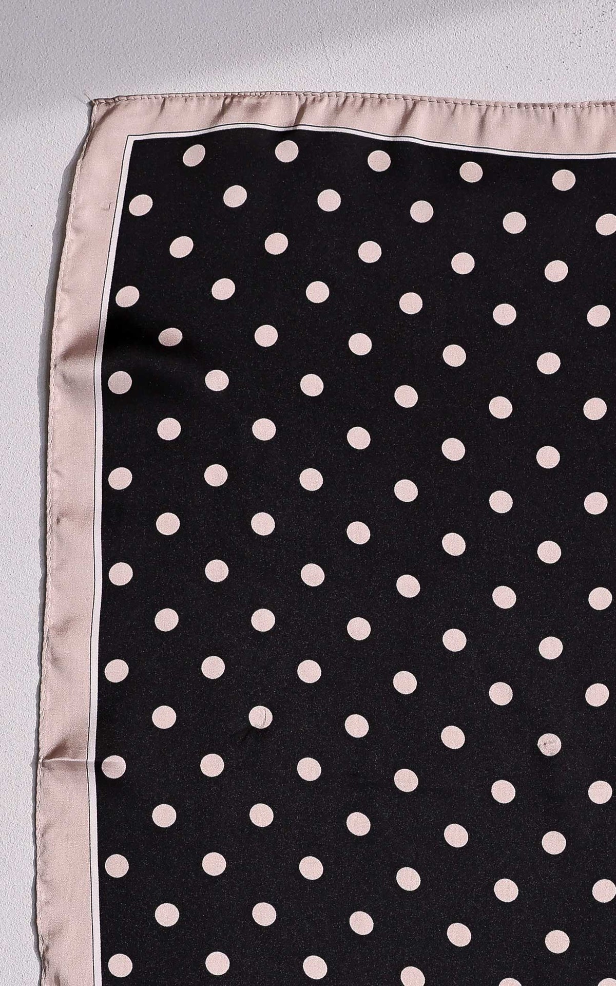 Ciano Square Bandana - Black Champagne Polka Dot