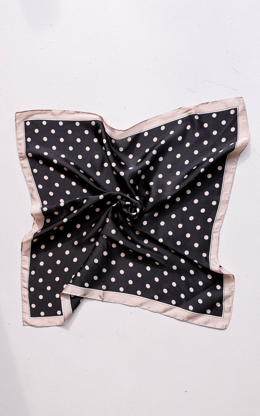 Ciano Square Bandana - Black Champagne Polka Dot