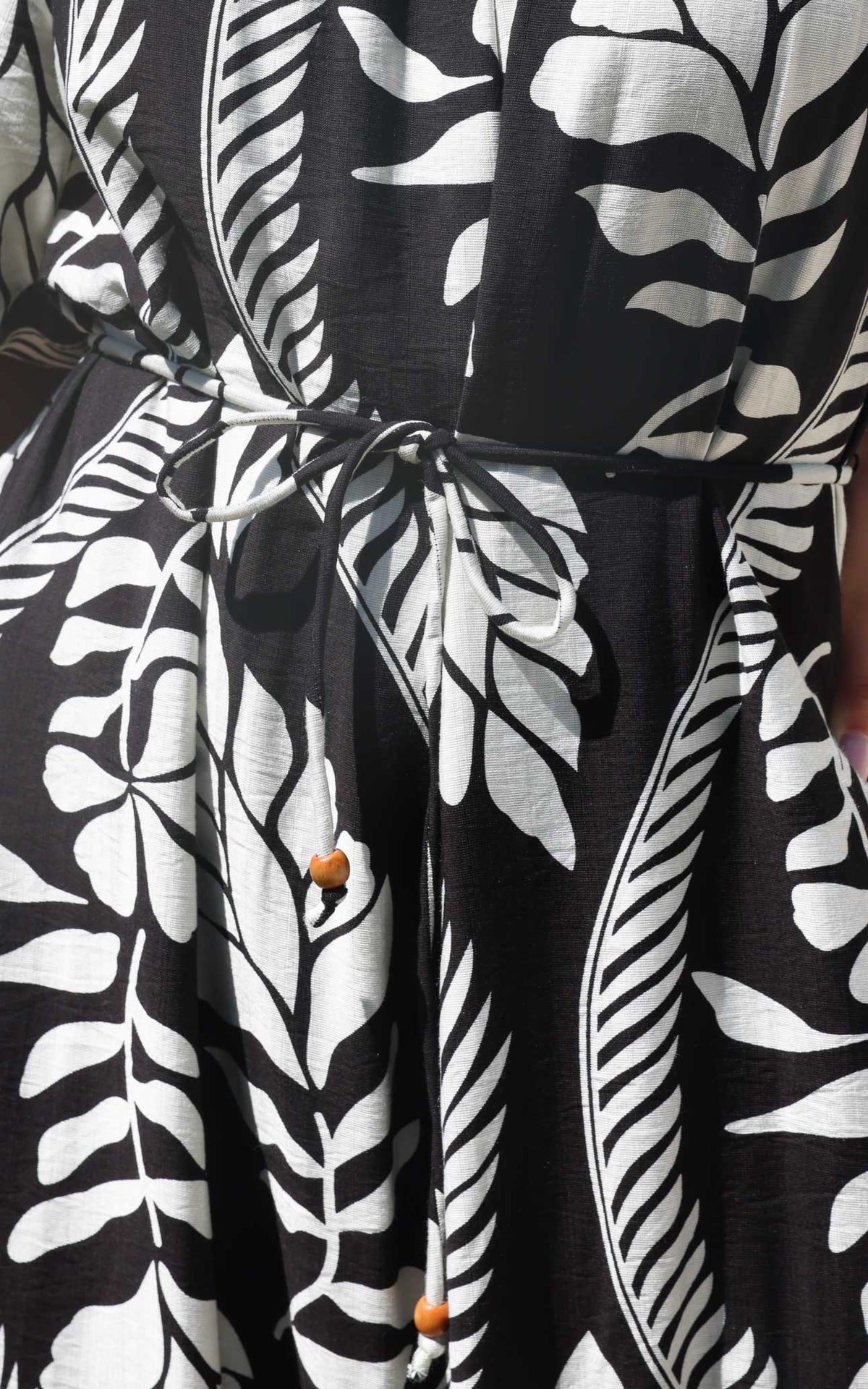 Dakota Maxi Dress - Black White Print