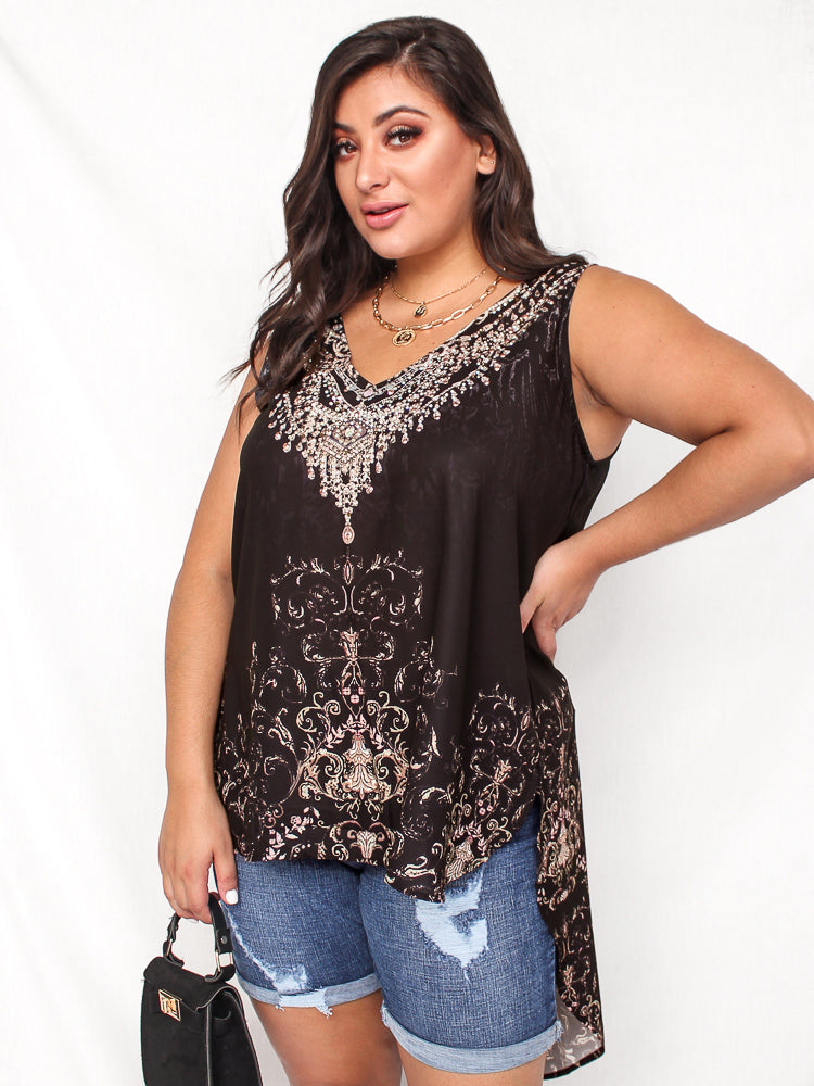 Daria Top - Black Print