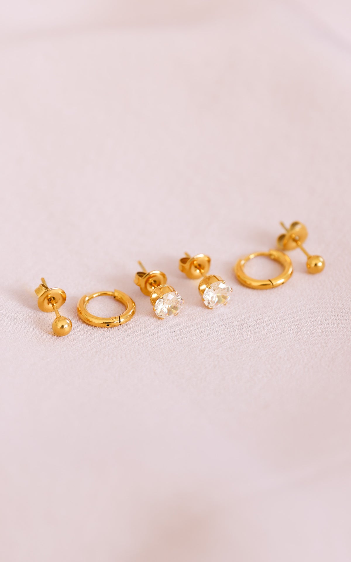 Dazzle Earring Set - Gold Diamante Ball
