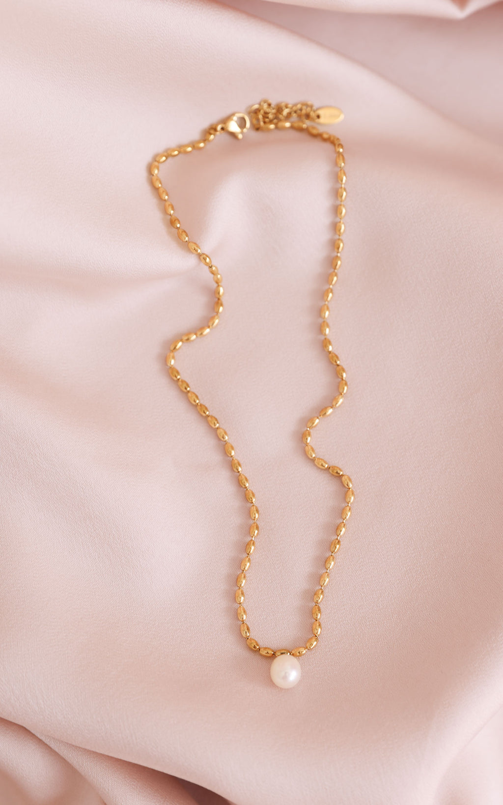 Dorian Necklace - Gold Pearl Charm