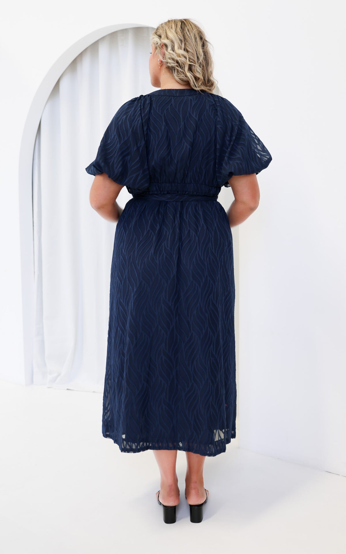 Emory Maxi Dress - Navy Texture