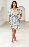 Emory Mini Dress - Blue Vacay Multi Print