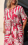 Enzo Shirt Blouse - Pink Print