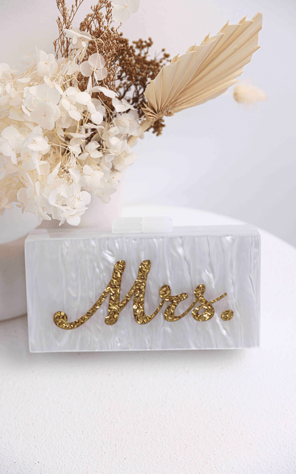 Eternity Clutch Bag - Gold Mrs