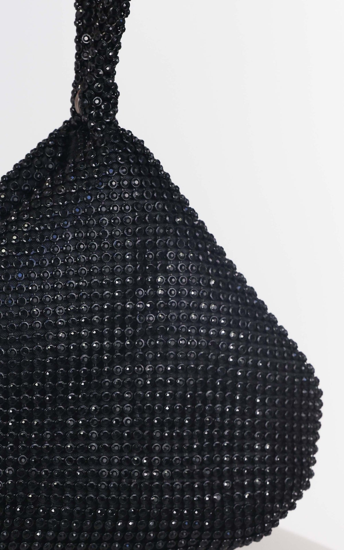 Ezza Rhinestone Wristlet Bag - Black