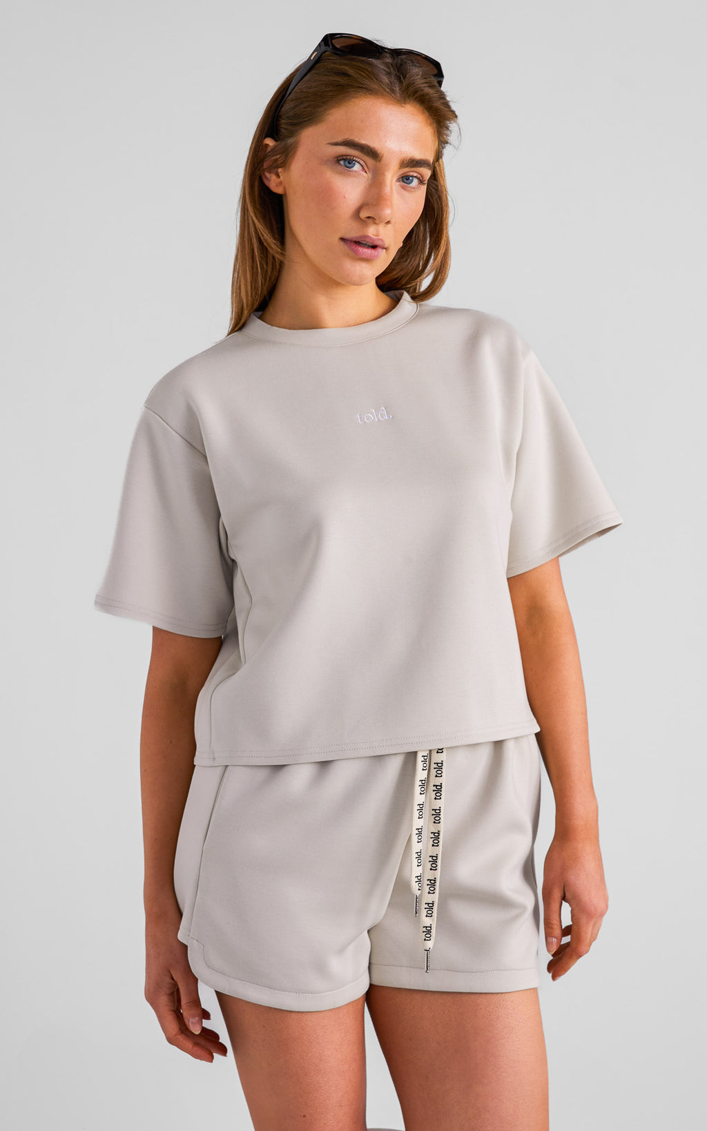 Truce Cropped Tee - Bone