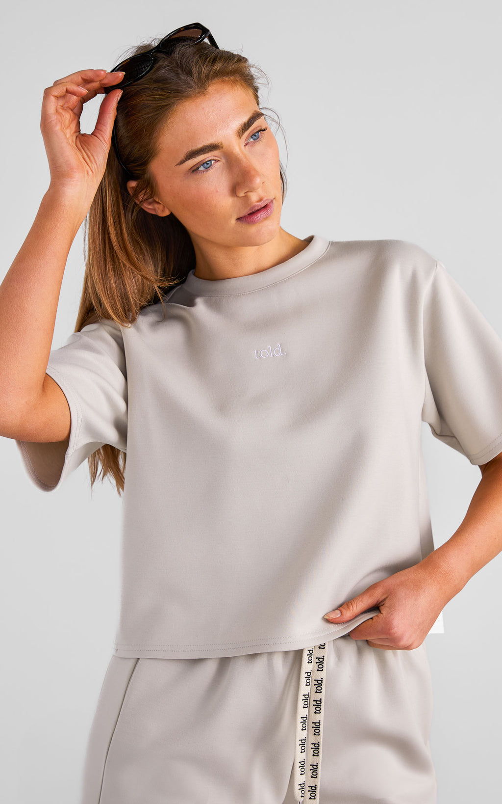 Truce Cropped Tee - Bone
