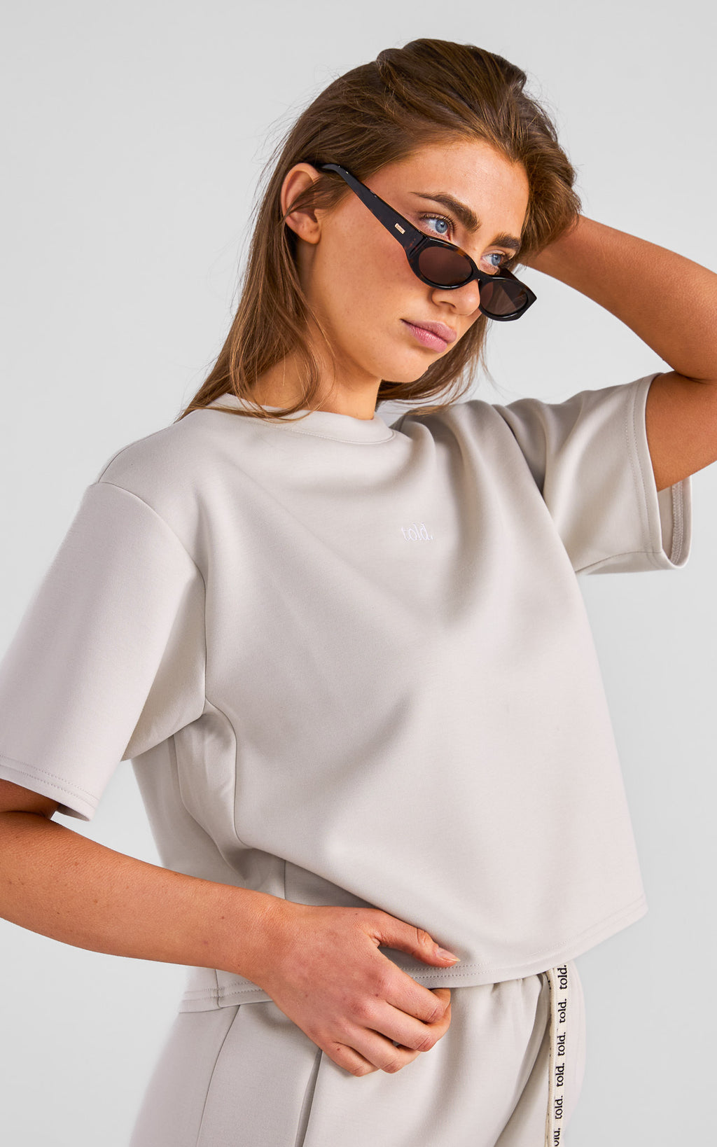 Truce Cropped Tee - Bone