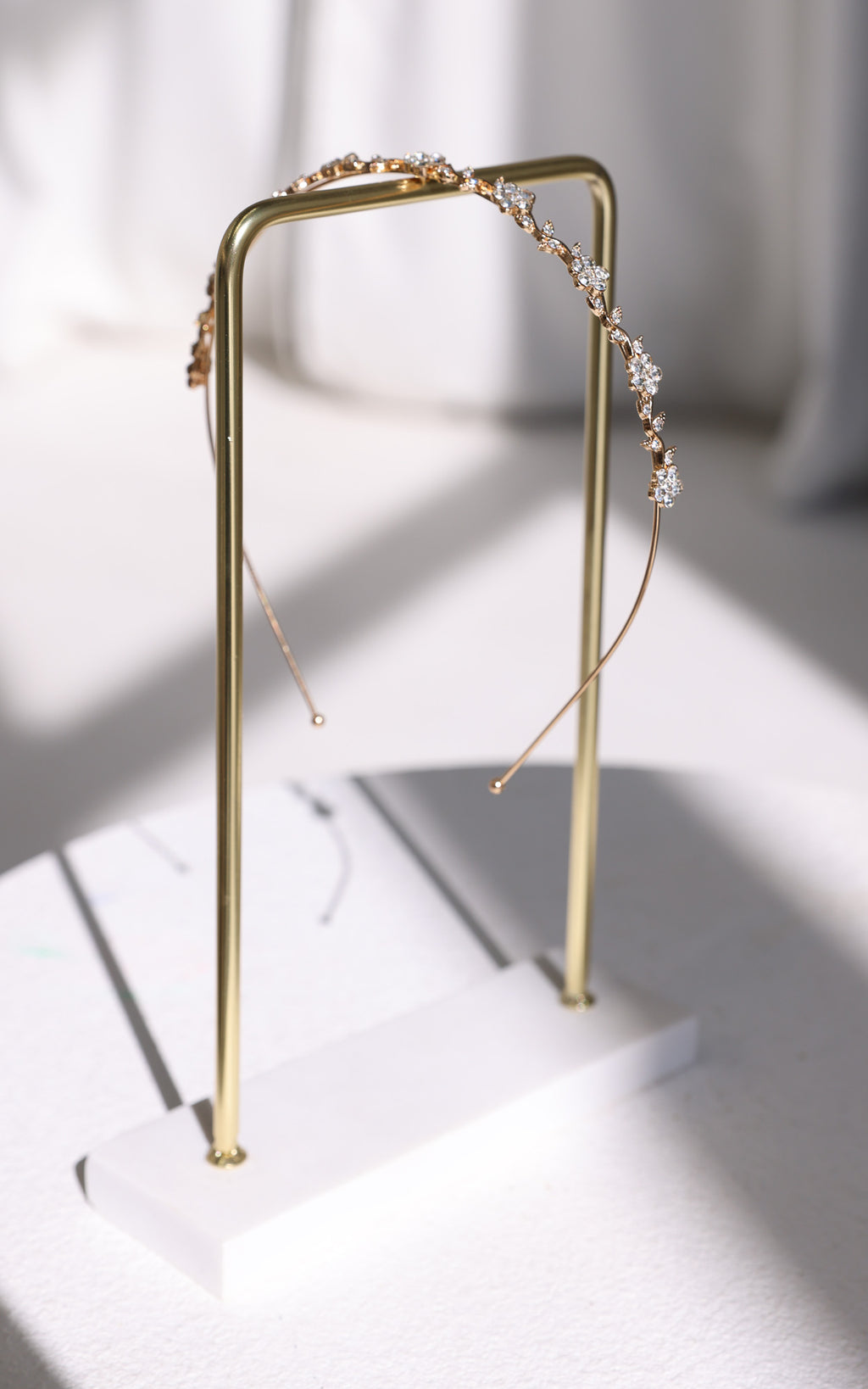 Estella Headband - Gold Flower Diamante
