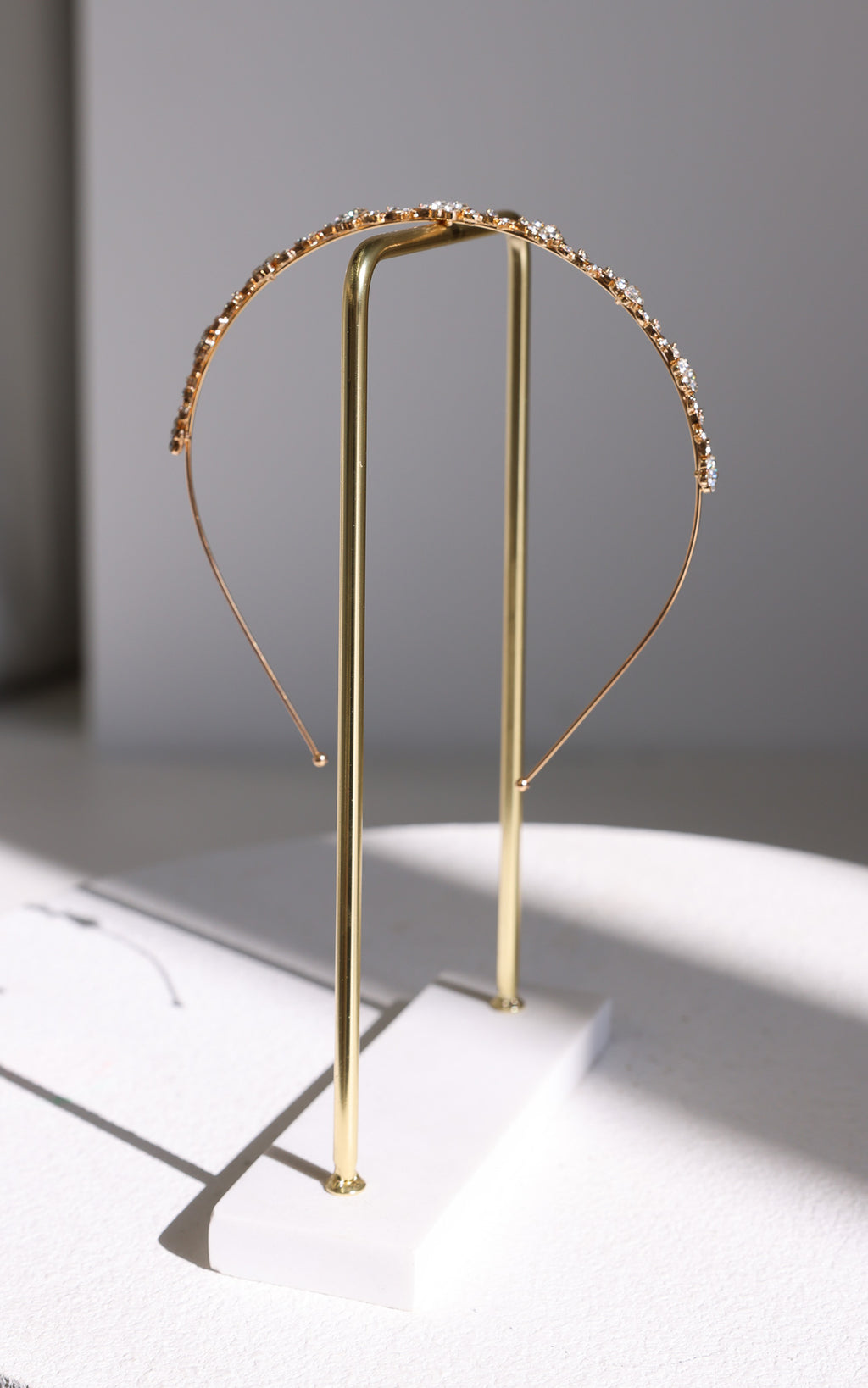 Estella Headband - Gold Flower Diamante
