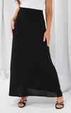 Evianna Diamante Knit Maxi Skirt - Black