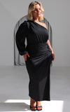 Frida Midi Dress - Black
