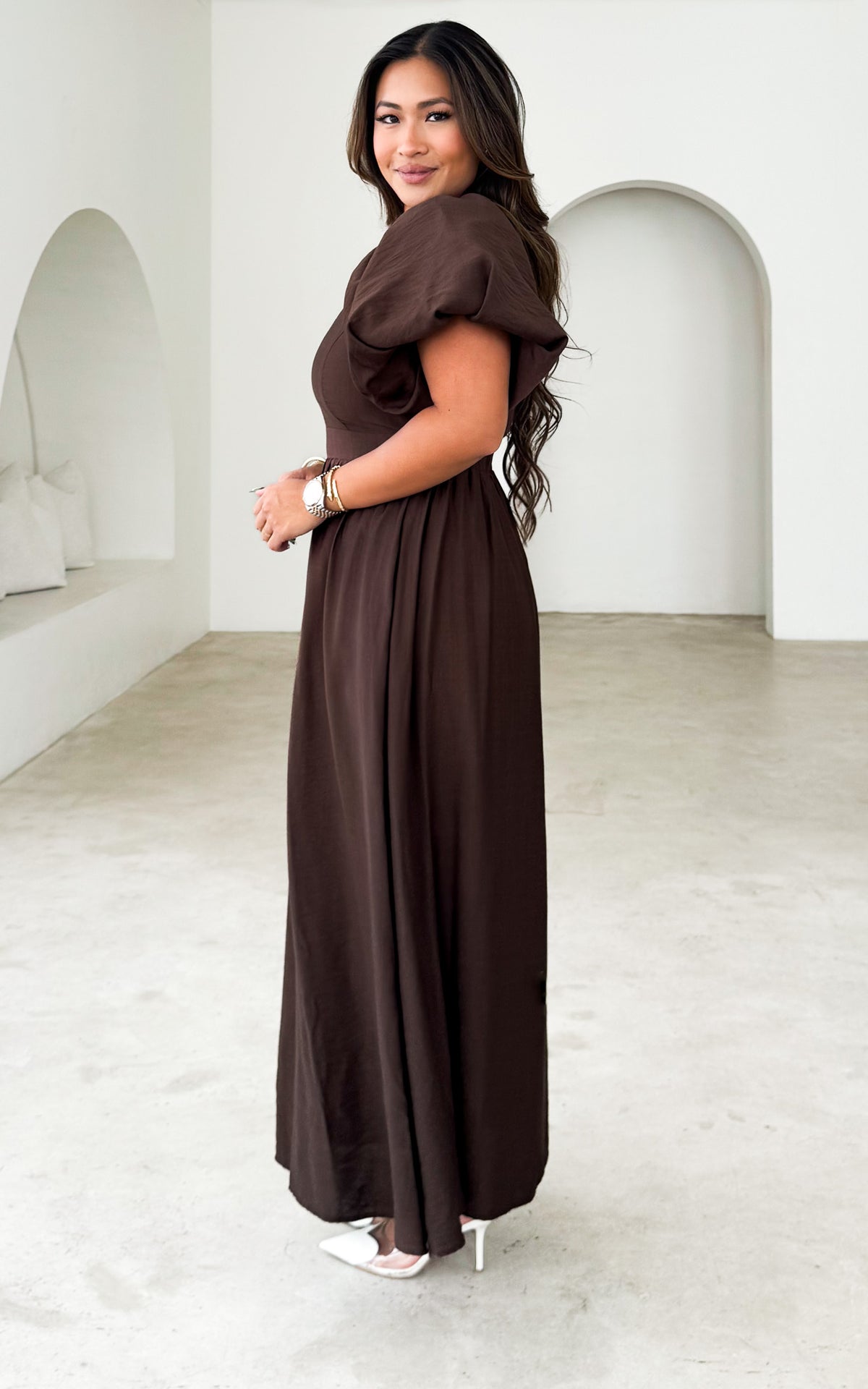 Georgie Maxi Dress - Dark Brown