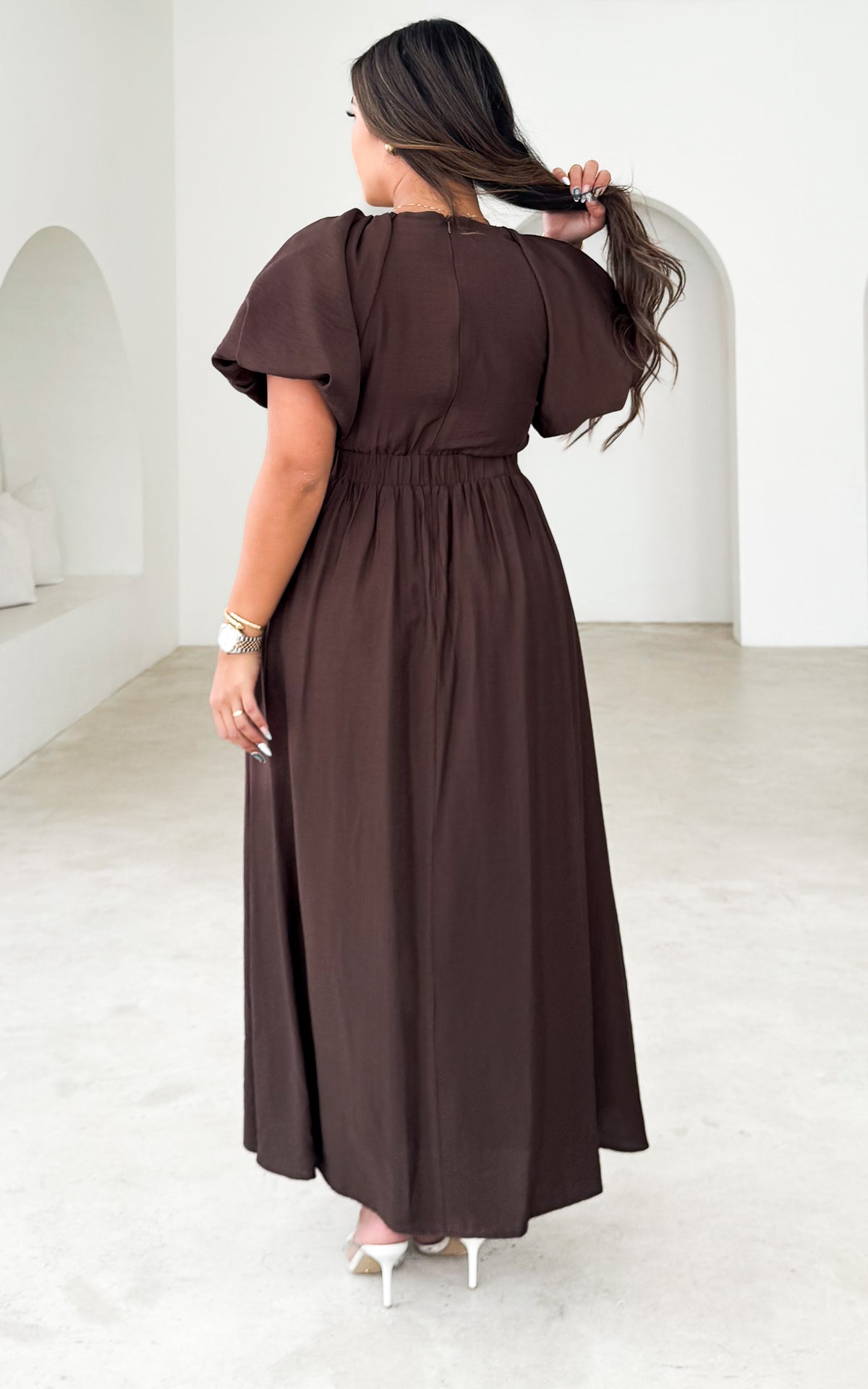 Georgie Maxi Dress - Dark Brown