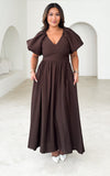 Georgie Maxi Dress - Dark Brown