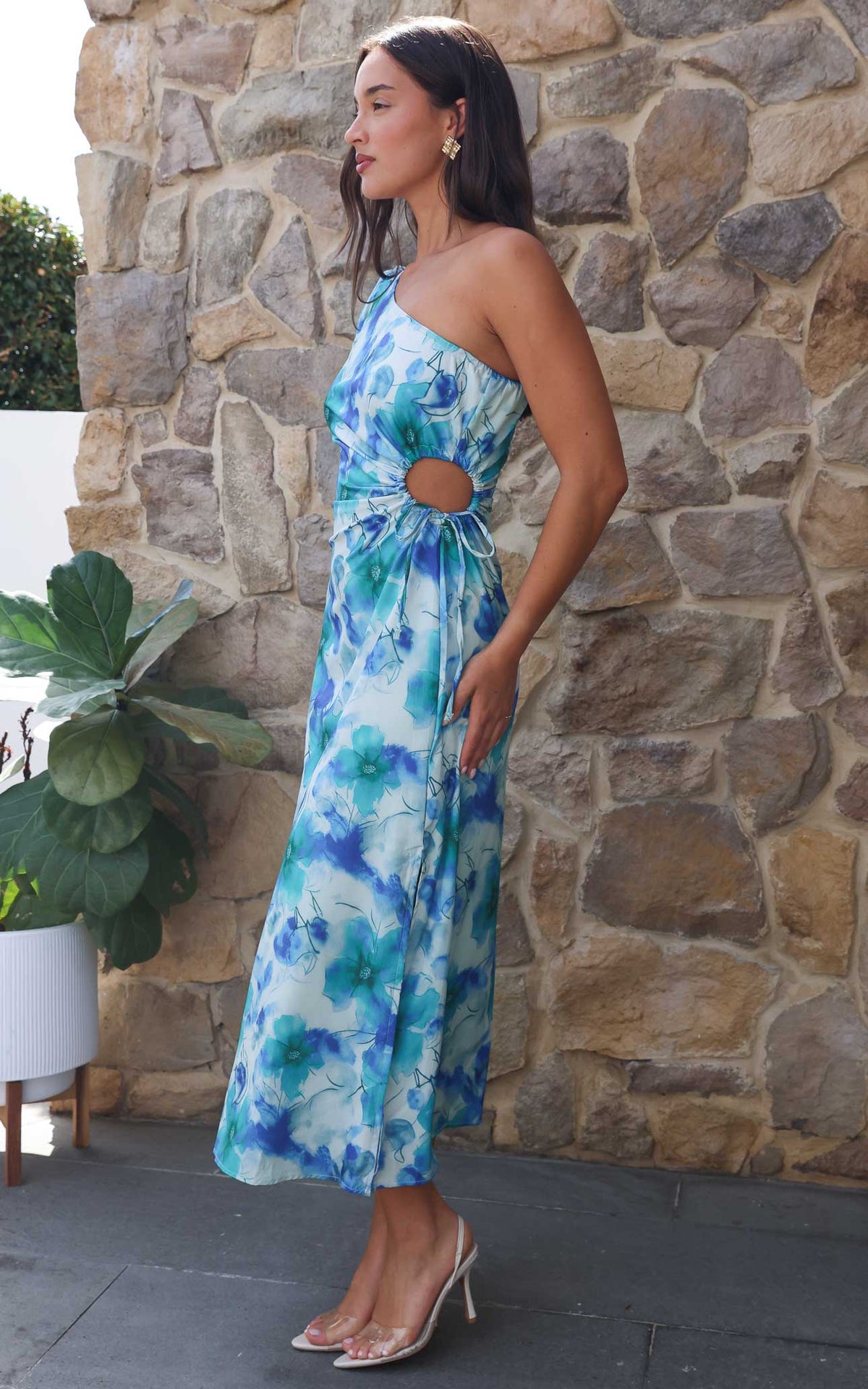 Gia Maxi Dress - Blue Floral