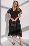 Haizlee Lace Maxi Dress - Black