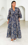 Harriet Maxi Dress - Navy Print