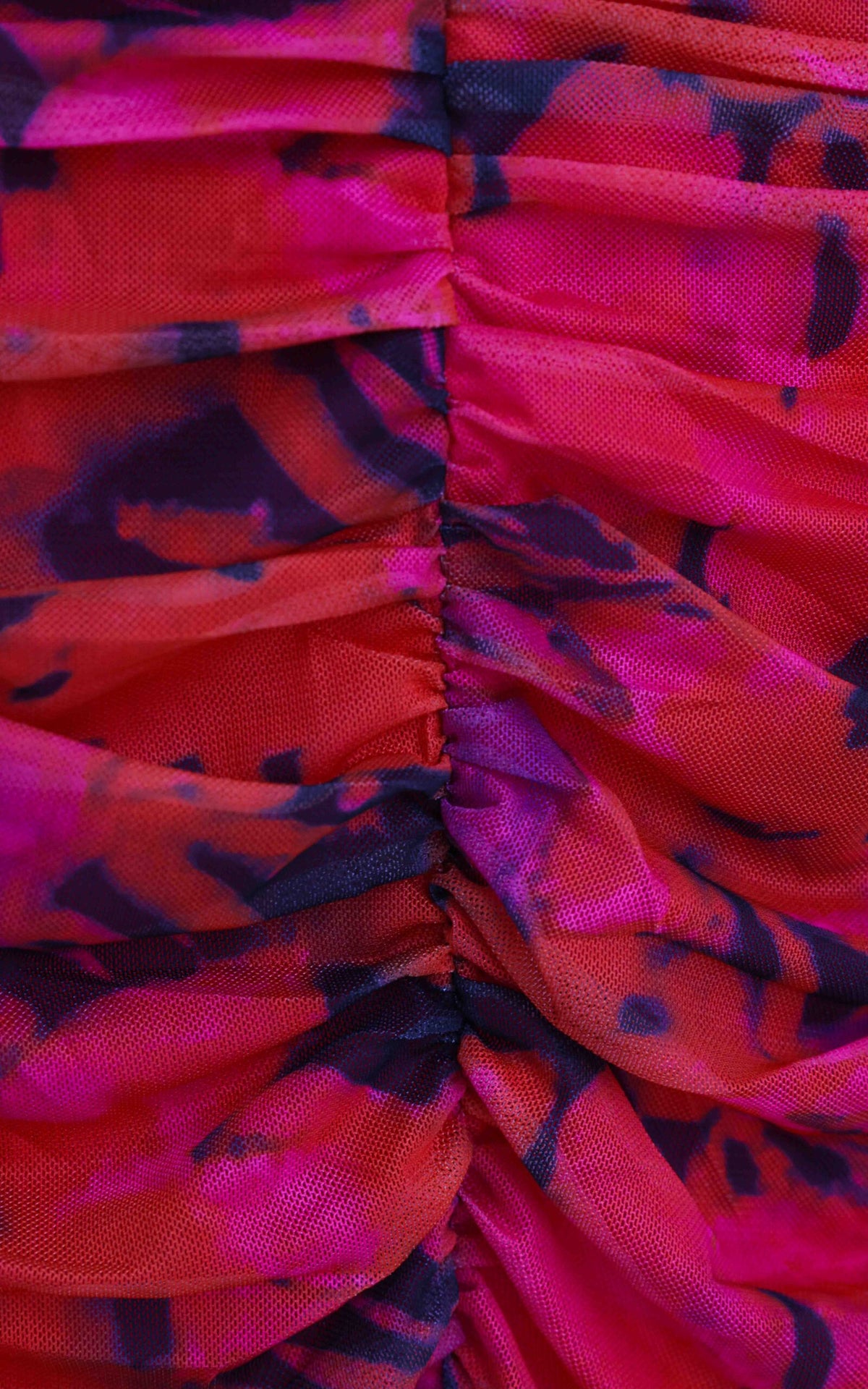 Highland Mesh Maxi Dress - Red Multi Print