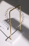 Harlow Crossover Headband - Gold Pearl