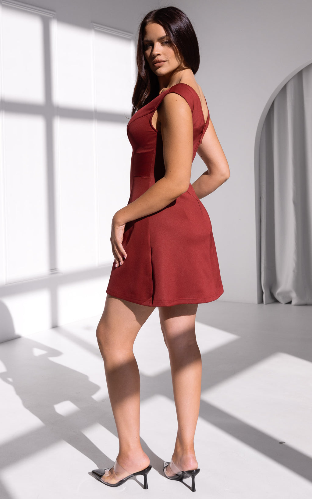 Hivita Mini Dress - Wine