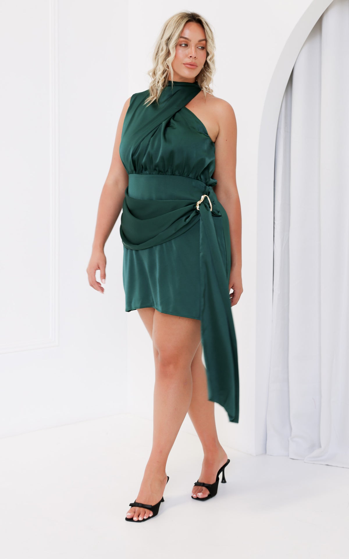 Iluka Mini Dress - Teal Green