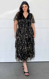 Irisa Sequin Maxi Dress - Black Gold