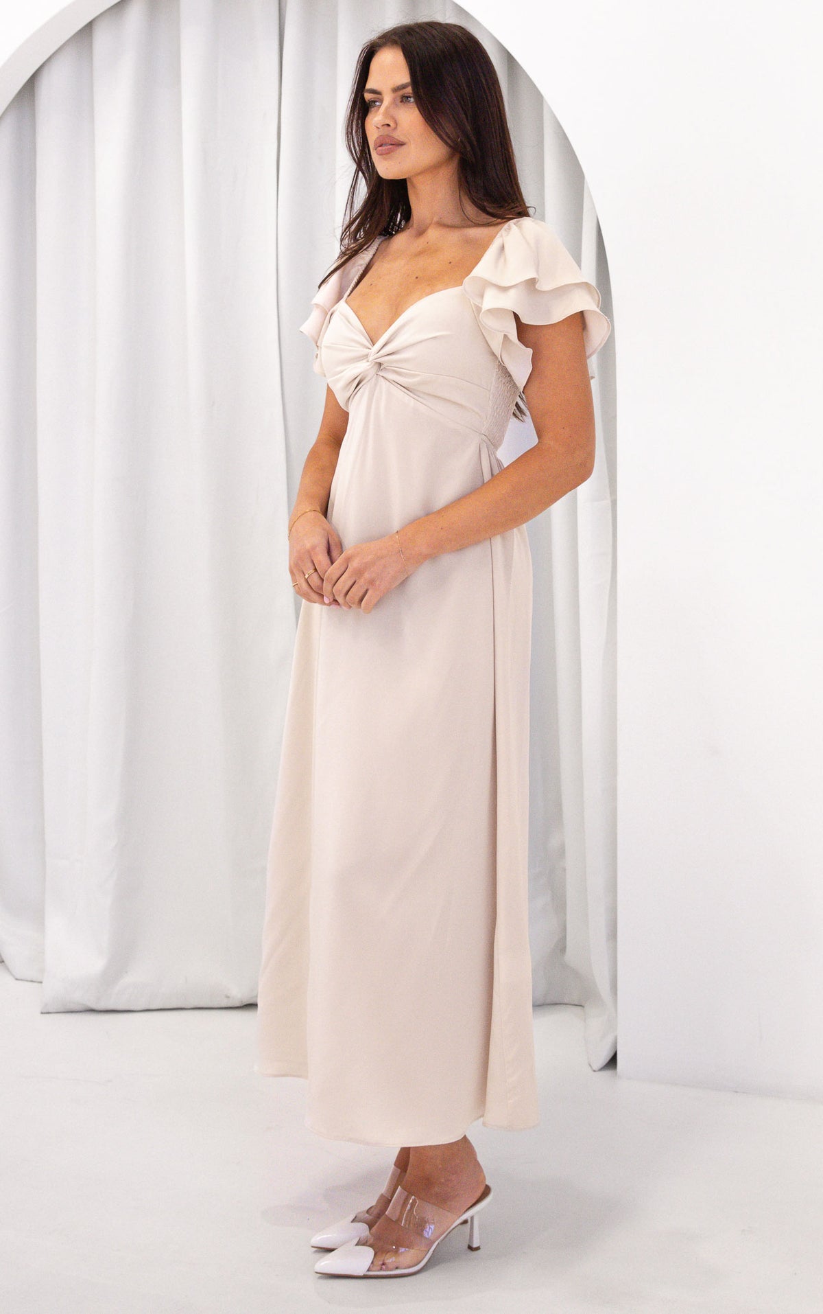 In The Sky Maxi Dress - Bone