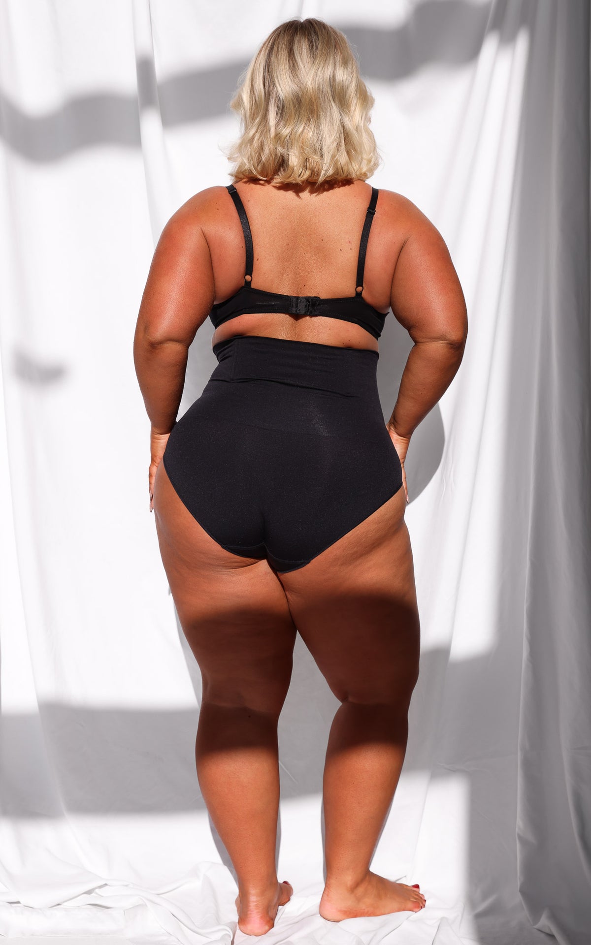 Ingrid High Waisted Boning Shapewear Briefs - Black