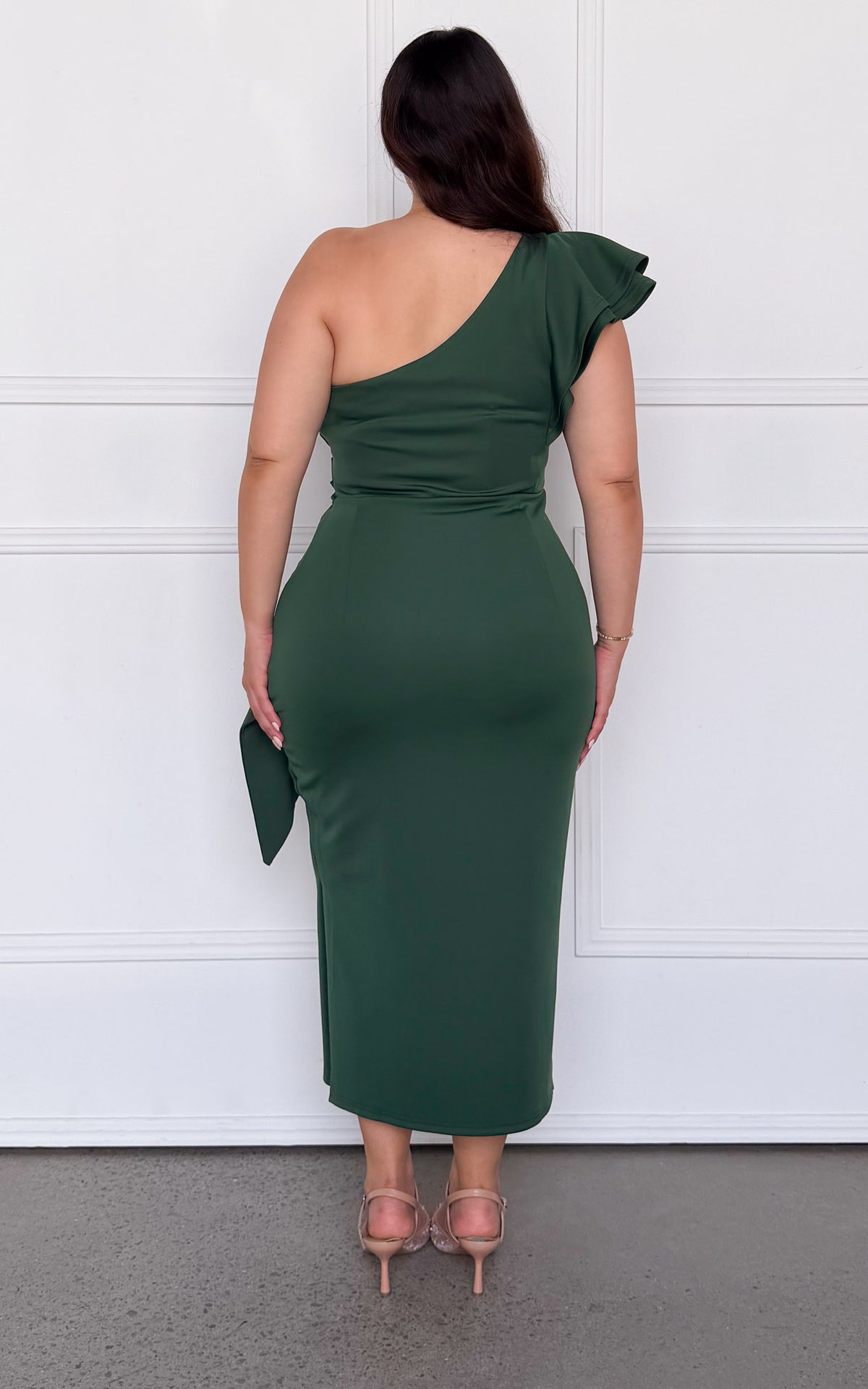Jacee Midi Dress - Forest Green