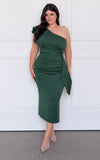 Jacee Midi Dress - Forest Green